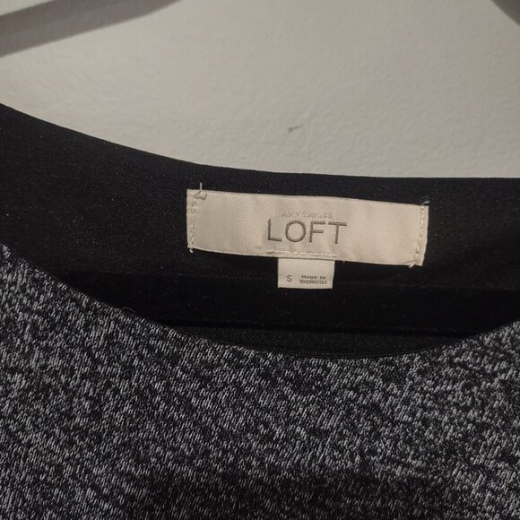 Loft Grey Long Sleeve Midi Dress Size Small - Picture 3 of 7